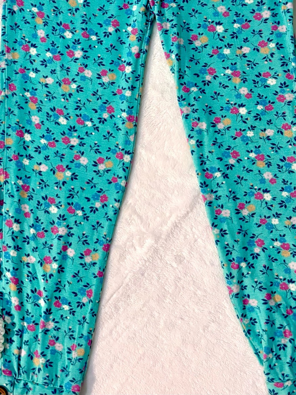 Posh Peanut Floral Bamboo Joggers | Wooden Button Ankles | Size 7Y | EUC - Picture 6 of 15